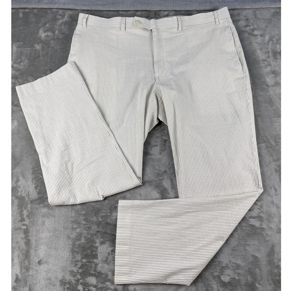 Lauren‎ Ralph Lauren Mens 38x30 Seersucker Striped Trousers Straight Leg